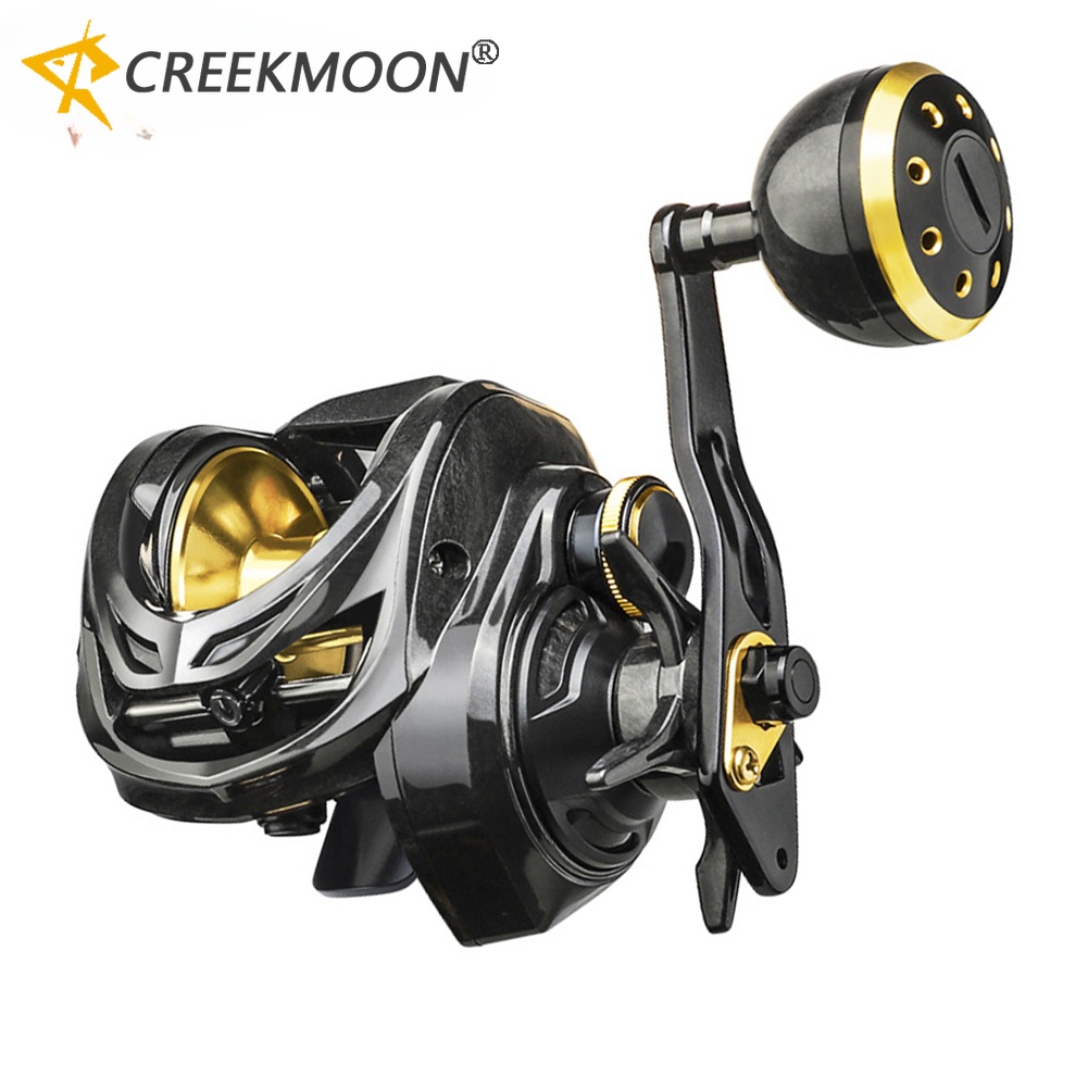กลางแจ้งโลหะทั้งหมดตกปลา Baitcasting Reel ลากสูงสุด 16 กก. 6.3:1 Power Handle Ball Grip Spool 6 + 1BB ล้อหมุนปลาน้ําเค็ม 240720