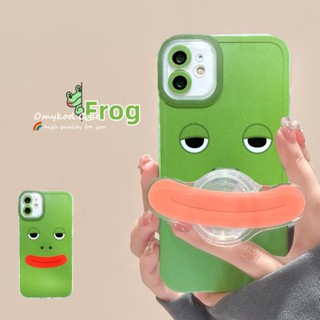 เคสโทรศัพท์มือถือ กันกระแทก ลายกบตลก พร้อมที่ตั้งวาง สําหรับ Samsung S21 FE S20 FE S22 S21 S20 Plus Ultra M14 Note 20 10 Plus M23 M33 M52 M53