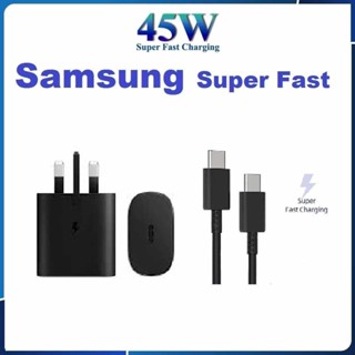 45w Type-c- to USB-C Samsung Phone Fast Charger USB C Plug and Cable for S23, S21,S22,S23+