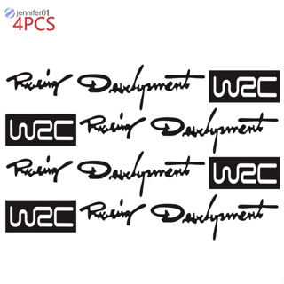 Jen สติกเกอร์ไวนิล ลาย World Racing WRC สําหรับติดมือจับประตูรถยนต์ 4 ชิ้น ต่อชุด