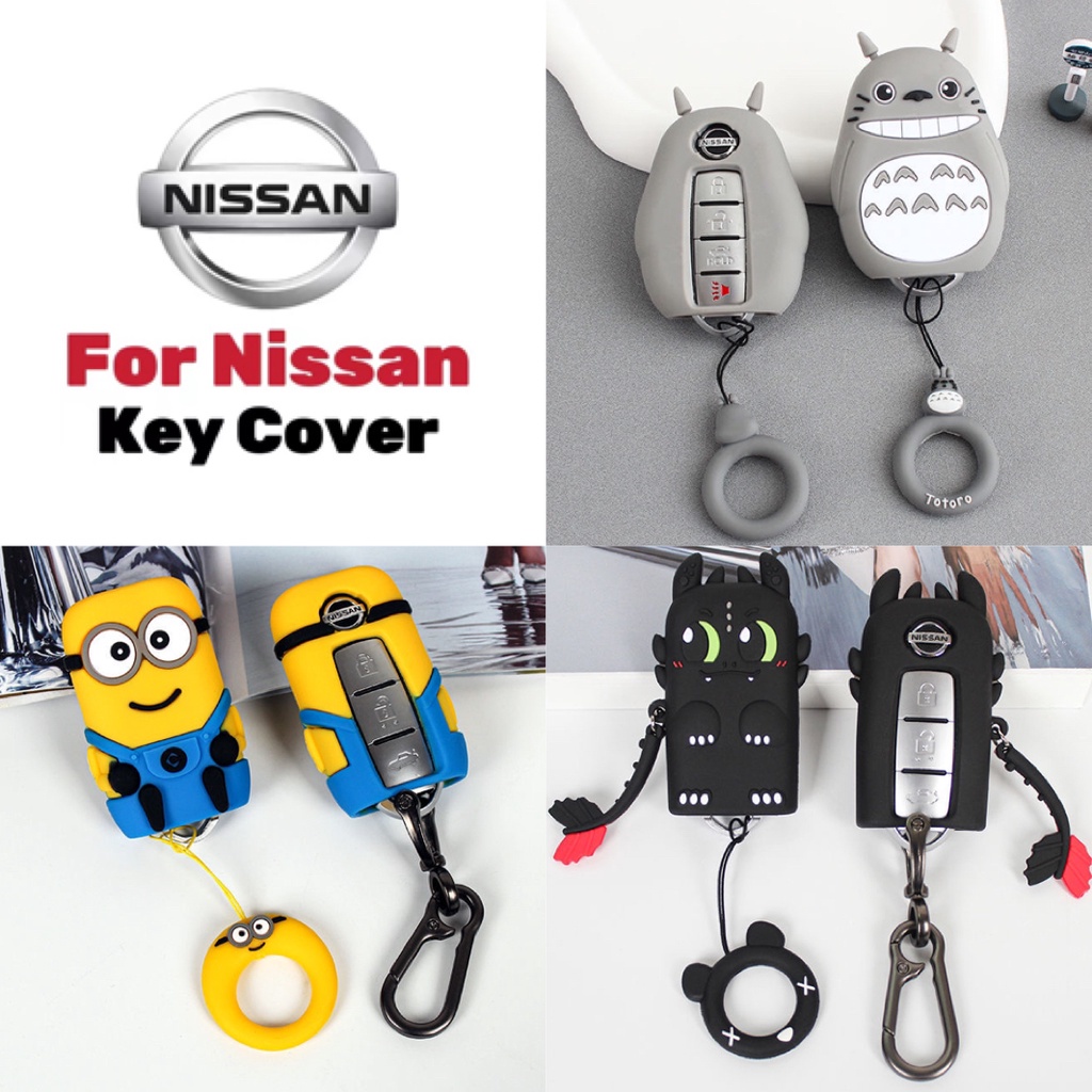นิสสัน เคสกุญแจรีโมทรถยนต์ ลายไดโนเสาร์น่ารัก สําหรับ Nissan Qashqai Versa Teana Infiniti - รูปที่ 2