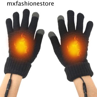 Mxfashione ถุงมือผ้าแคชเมียร์ถักไฟฟ้า ปรับอุณหภูมิได้ ให้ความอบอุ่น เรียบง่าย เหมาะกับฤดูใบไม้ร่วง และฤดูหนาว สีพื้น สําหรับขับรถจักรยาน