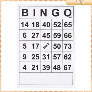 [Lslhj] Bingo การ์ดเกมกระดาษ แบบใช้แล้วทิ้ง 60 หน้า 60 ใบ 60 แผ่น