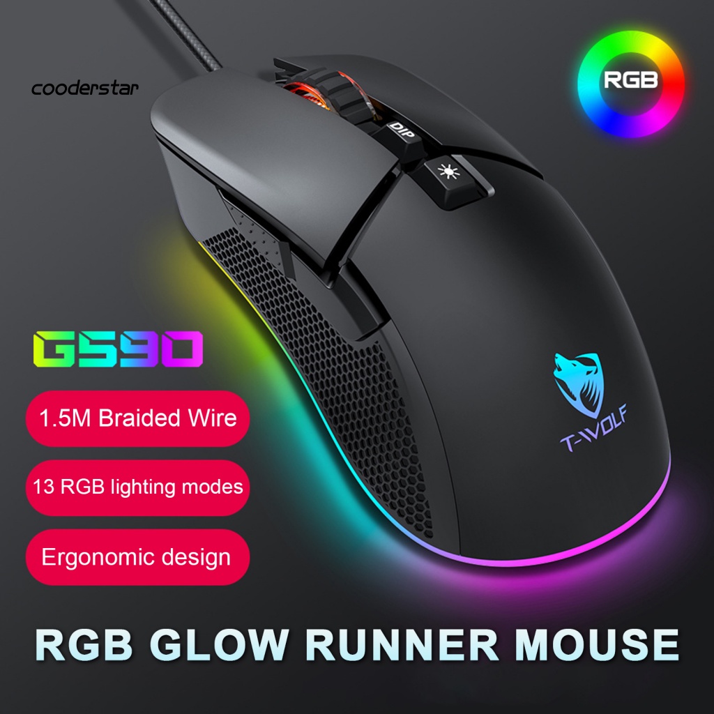 Cood เมาส์เล่นเกม Rgb Streamer Horse Racing Mouse ประสิทธิภาพสูง พร้อม ...