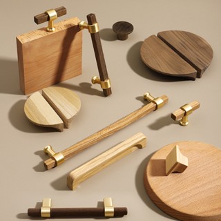 มือจับไม้ แบบดึง สไตล์โมเดิร์นมินิมอล สําหรับประตูตู้ ลิ้นชั…