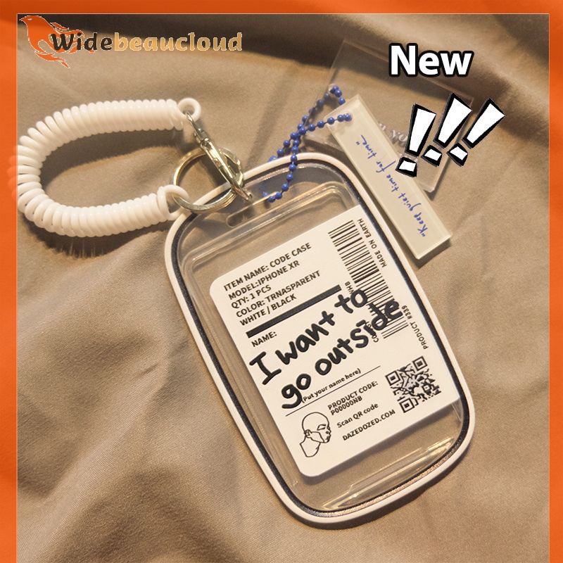 Widebeaucloud น่ารัก ปลอกแขน พวงกุญแจ ไอดอล รูปรถบัส ที่ใส่บัตร โฟโต้การ์ด แบบใส เคสป้องกัน พร้อมเชือกยืดหยุ่น ดี