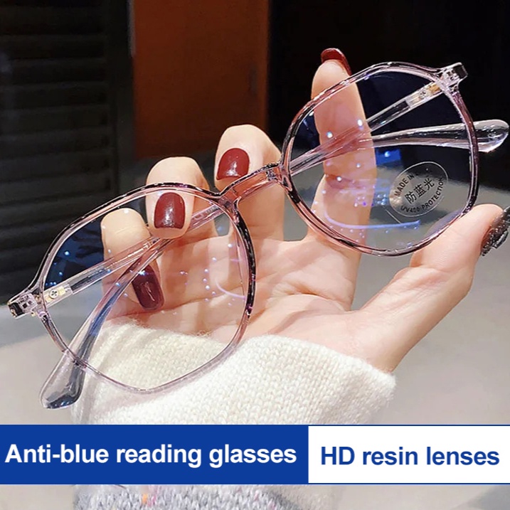 พร้อมสต็อกอ่านหนังสือแว่นตา Unisex แว่นตาสายตายาวผู้ชายผู้หญิง Anti-blue Light แว่นตาแว่นตาแว่นตา