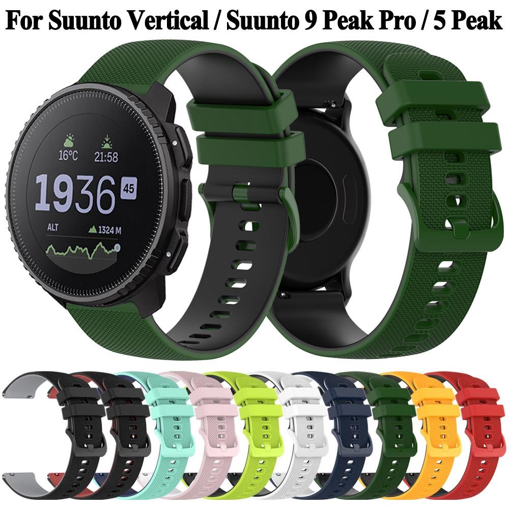 สายนาฬิกาข้อมือซิลิโคน แบบเปลี่ยน สําหรับ Suunto 9 Peak Pro 5 Peak Watchband 22 มม.