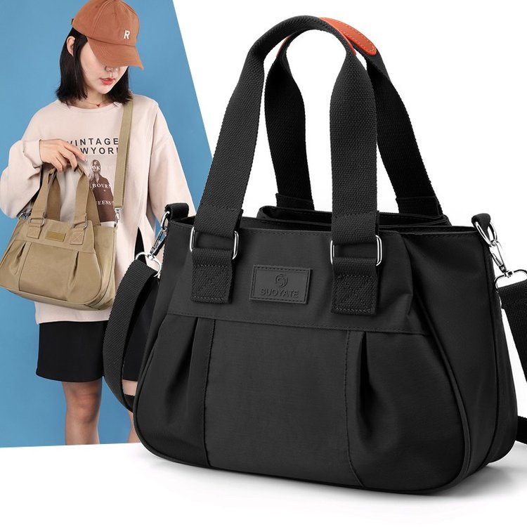 ถุงผ้า แฟชั่น ซิป สไตล์เกาหลี กระเป๋าหลายช่อง สีดํา fashion bag ใบใหญ่ กระเป๋าสะพายข้างผู้หญิง กันน้ํา างเท่ๆ มินิ ผู้ใหญ่ มินิมอล น่ารัก ผ้าไนล่อน วินเทจ สะพายข้าง ผ้าใบ