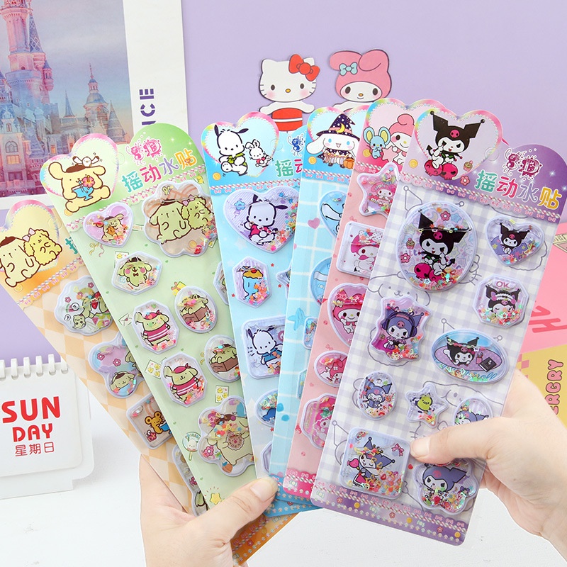 สติกเกอร์ ลายการ์ตูนน้ําเขย่า 3D สามมิติ สําหรับตกแต่ง diy TZ068