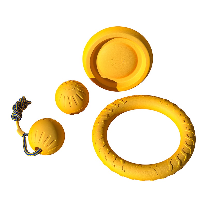 ของเล่นหมา จานร่อน ของเล่นลูกบอล แบบโต้ตอบ จานบิน ความเหนียวสูง ทนทาน ของเล่นฝึกสุนัข - รูปที่ 3