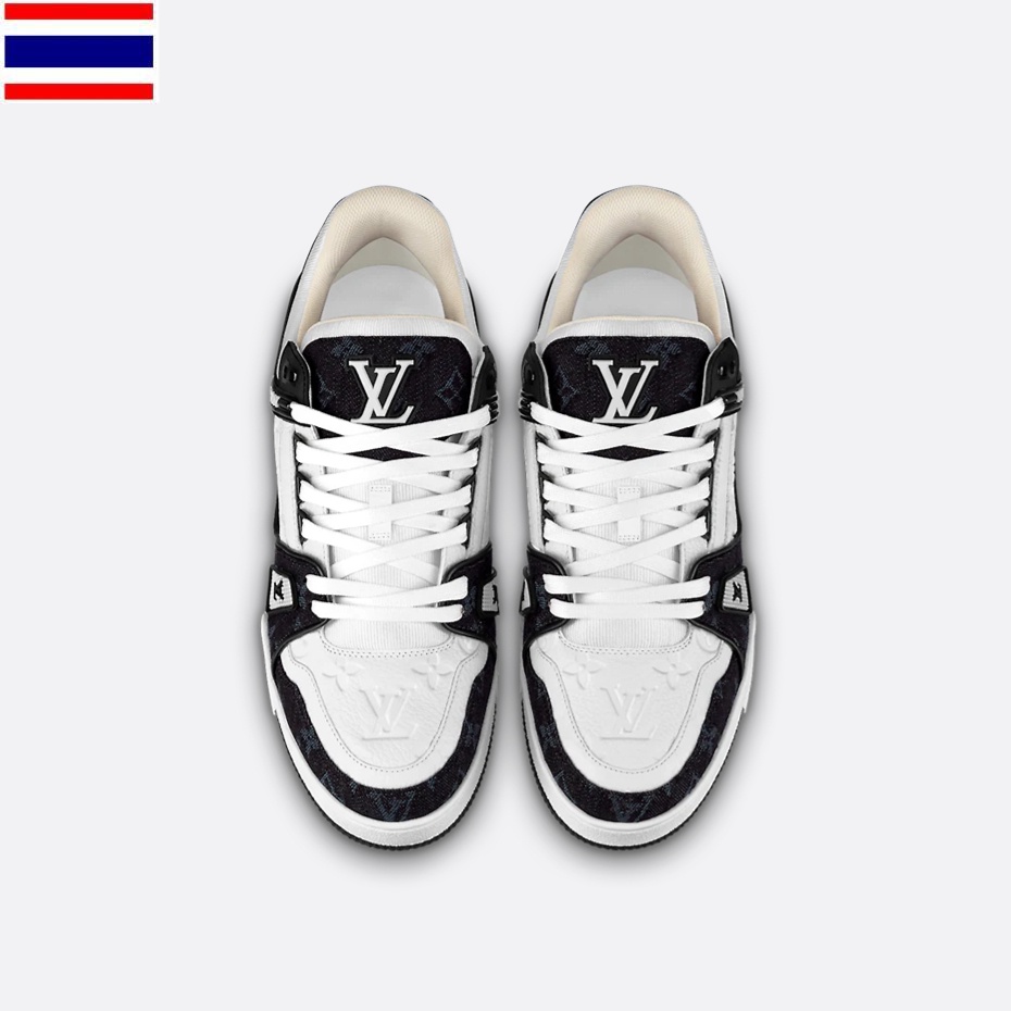 New หลุยส์ วิตตอง👜Louis Vuitton LV TRAINER Men/Sneakers Louis Vuitton รองเท้า/รองเท้าผ้าใบ/สินค้าขายดี/ 668K