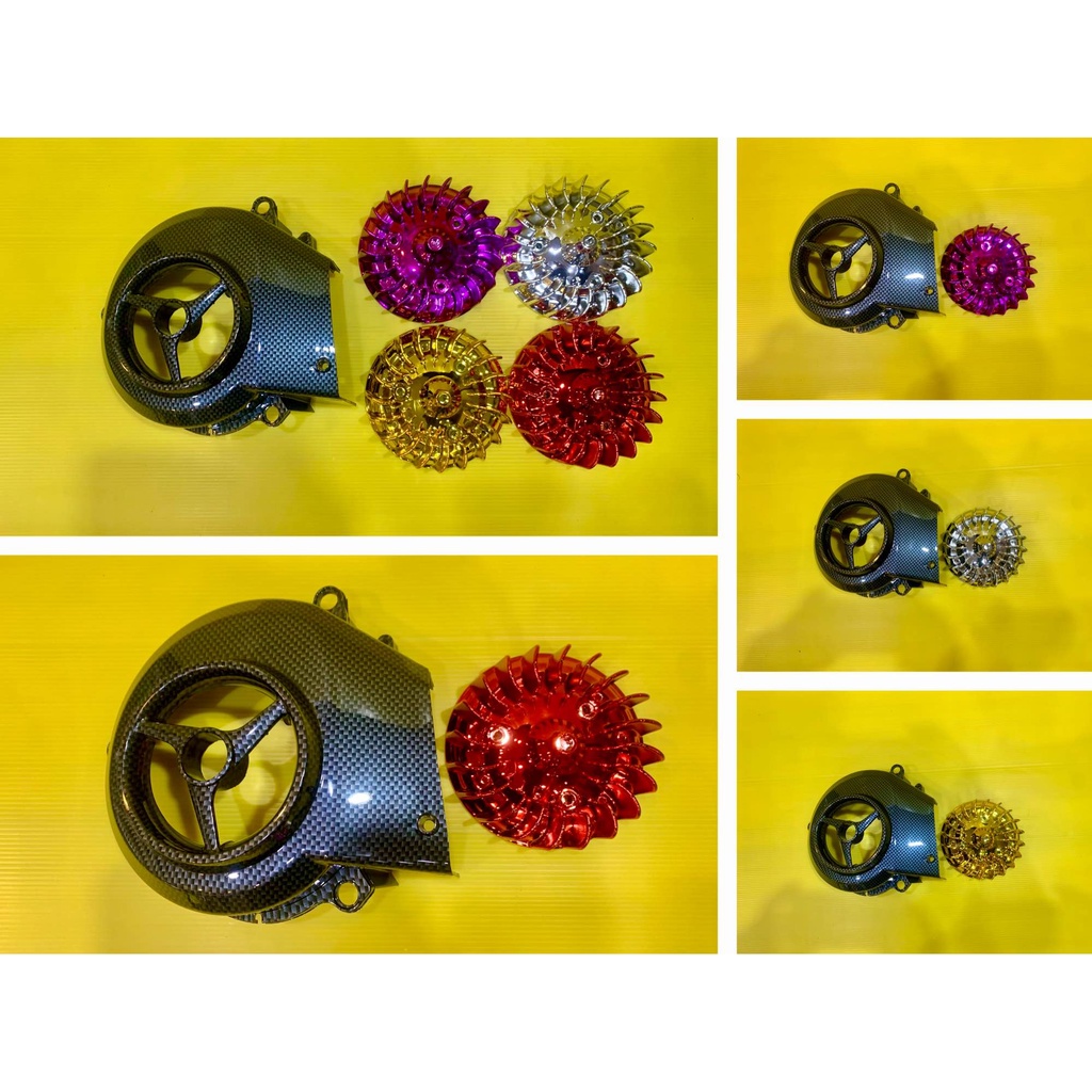 ฝาครอบใบพัด+ใบพัด (20แฉก) Mio,Fino รุ่นแรก, Nouvo, Nouvo-MX รุ่นแรก (มี4สีเลือกได้) (4สีลือกสี) : SK