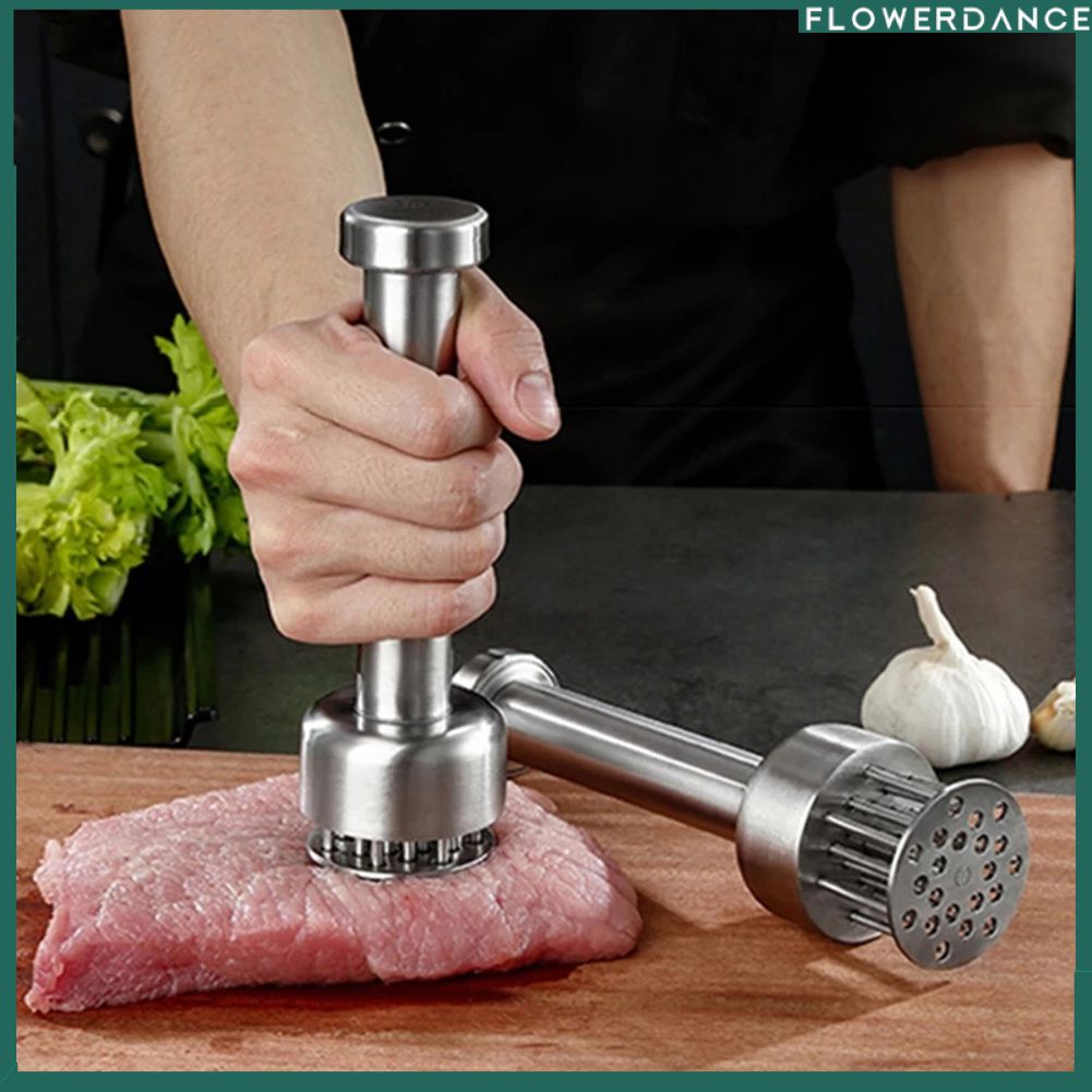 Sharp สแตนเลสสตีลเนื้อ Tenderizer Pin เข็ม Prong Chef ครัวเครื่องมือสำหรับสเต็ก, ดอกไม้เนื้อ