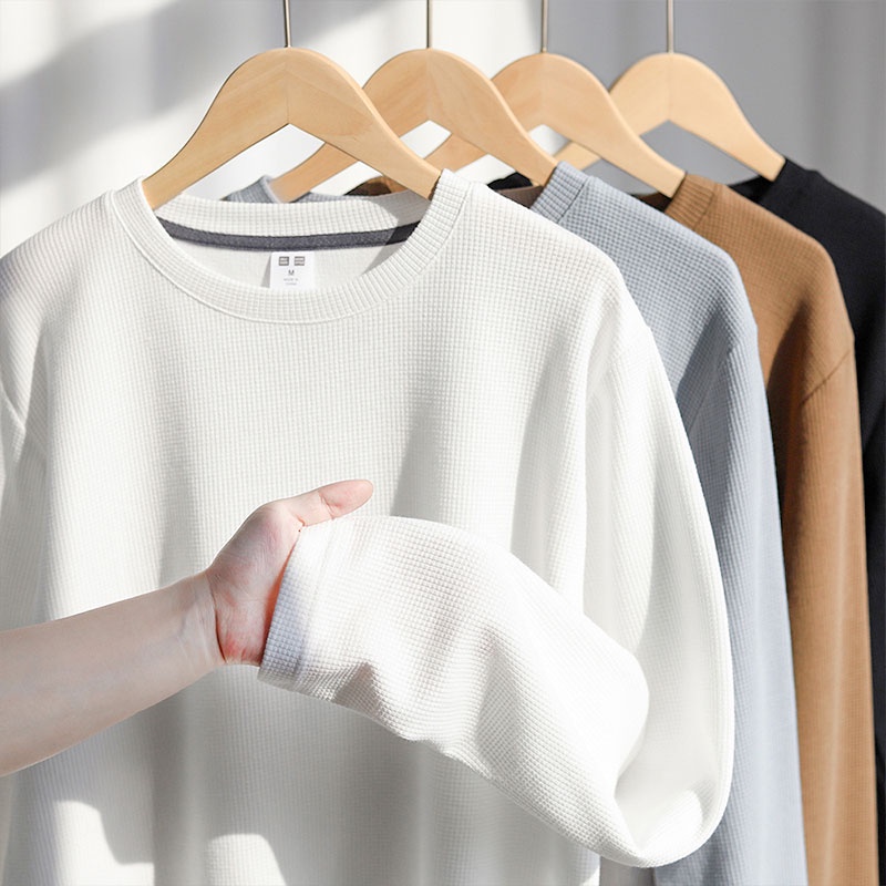 เสื้อยืดแขนยาว คอกลม สําหรับผู้ชาย