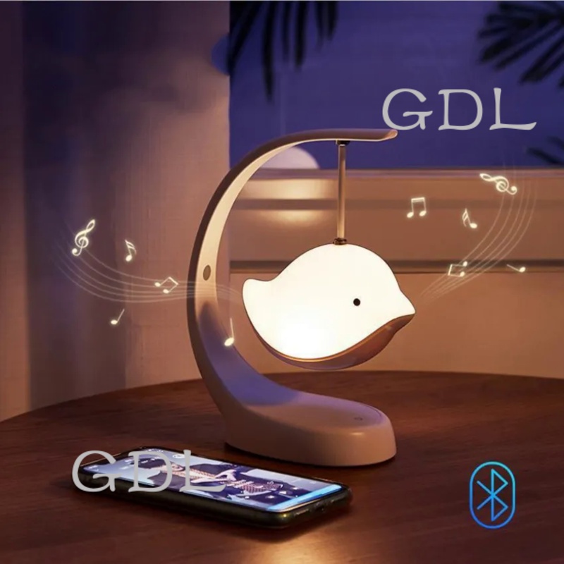 USB Powered Bird Night Lights Bluetooth Music Speaker Lamp Bedside Creative Romantic Dream Table Lamp Valentine's Day Bi