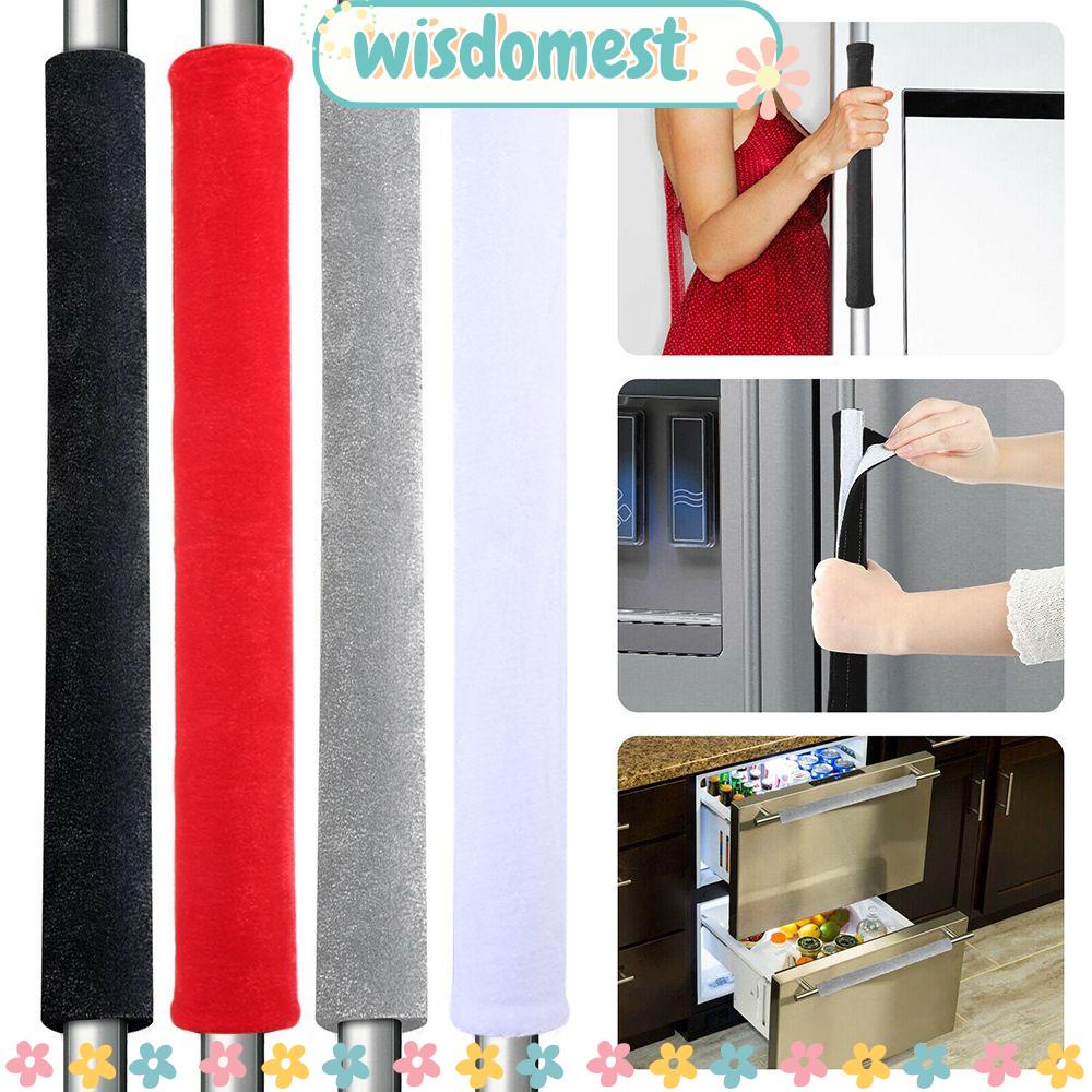 Wisdomest ฝาครอบมือจับประตูตู้เย็น ป้องกันไฟฟ้าสถิตย์ 2 ชิ้น