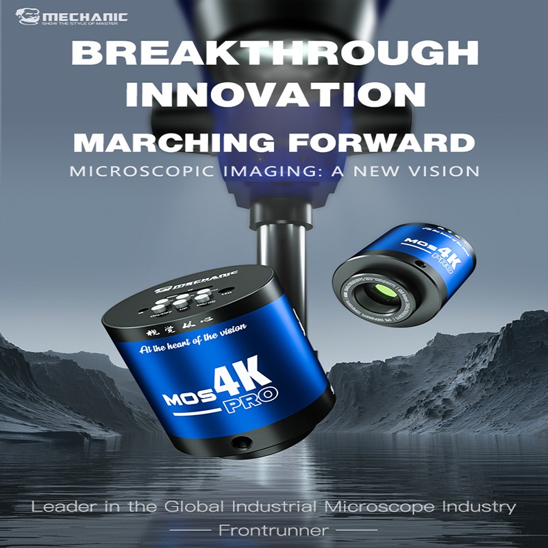 Mechanic MOS 4K 4K Pro กล้องจุลทรรศน์วิดีโออุตสาหกรรม 4K เอาต์พุตภาพวิดีโอ สําหรับซ่อมชิปวงจรรวม CPU โทรศัพท์มือถือ