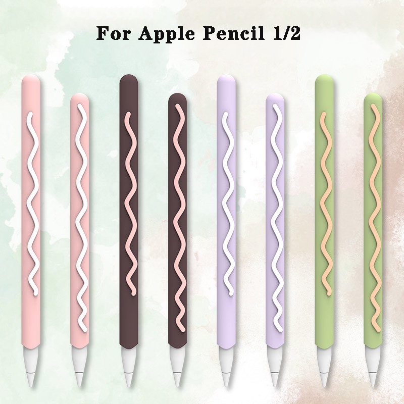 Makaron เคสป้องกัน สําหรับ Apple Pencil Gen 2 1 บิสกิต ซิลิโคนนิ่ม เคสบางเฉียบ สําหรับ iPad ปากกา ปลอกกันลื่น