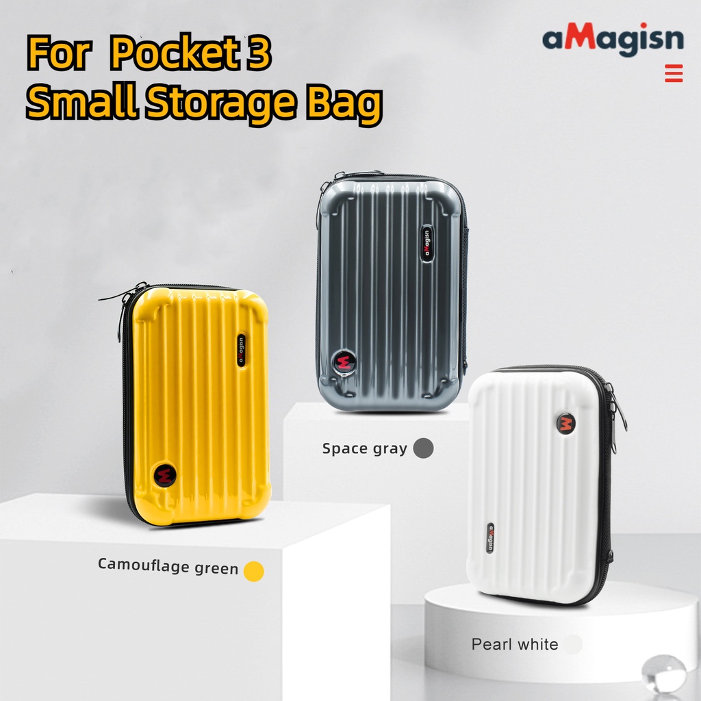 A aMagisn Amai Osmo Pocket 3 กระเป๋าเก็บกล้องแอคชั่น DJI ขนาดเล็ก