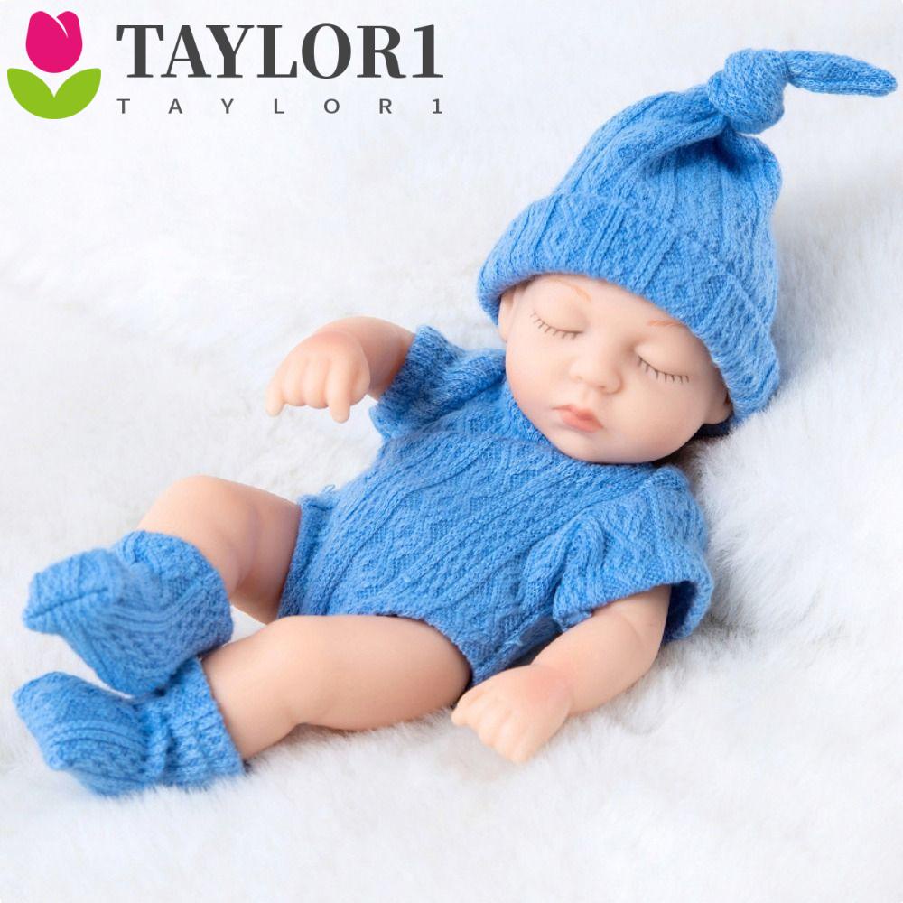 Taylor1 ตุ๊กตาเด็กแรกเกิด เด็กวัยหัดเดิน ซิลิโคน ขนาดเล็ก ตุ๊กตาเด็กทารก ตุ๊กตาเด็กทารก สัมผัสนุ่มเหมือนจริง ซิลิโคน ตุ๊กตาเด็กแรกเกิด เด็กผู้หญิง ของขวัญวันเกิด