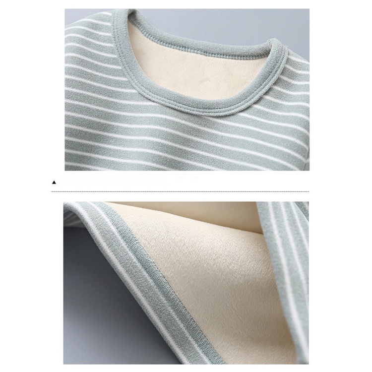 จัดส่งที่รวดเร็ว90-150ซม ฤดูใบไม้ร่วงฤดูหนาวเด็กขนแกะซับชุดนอนขนาดเล็กขนาดกลางชายหญิงฐานชุดชั้นในความร้อนชุด - รูปที่ 3