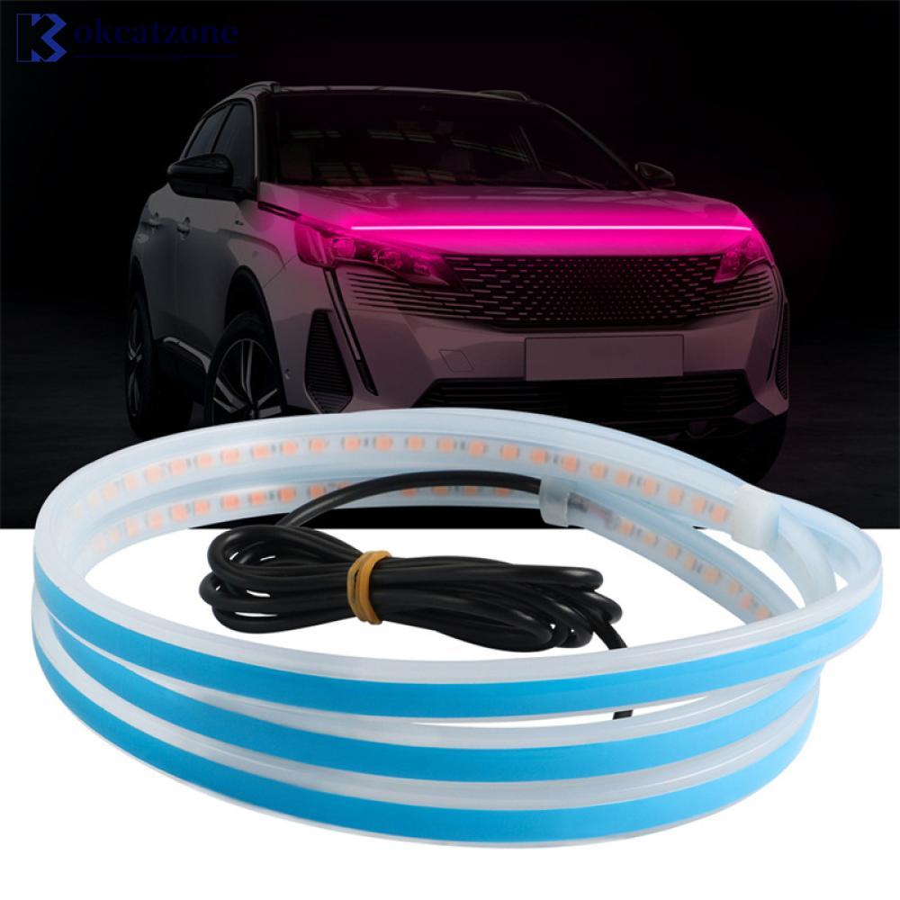 Okcatzone แถบไฟหน้ารถยนต์ DRL 1.5 เมตร 12V E2U5