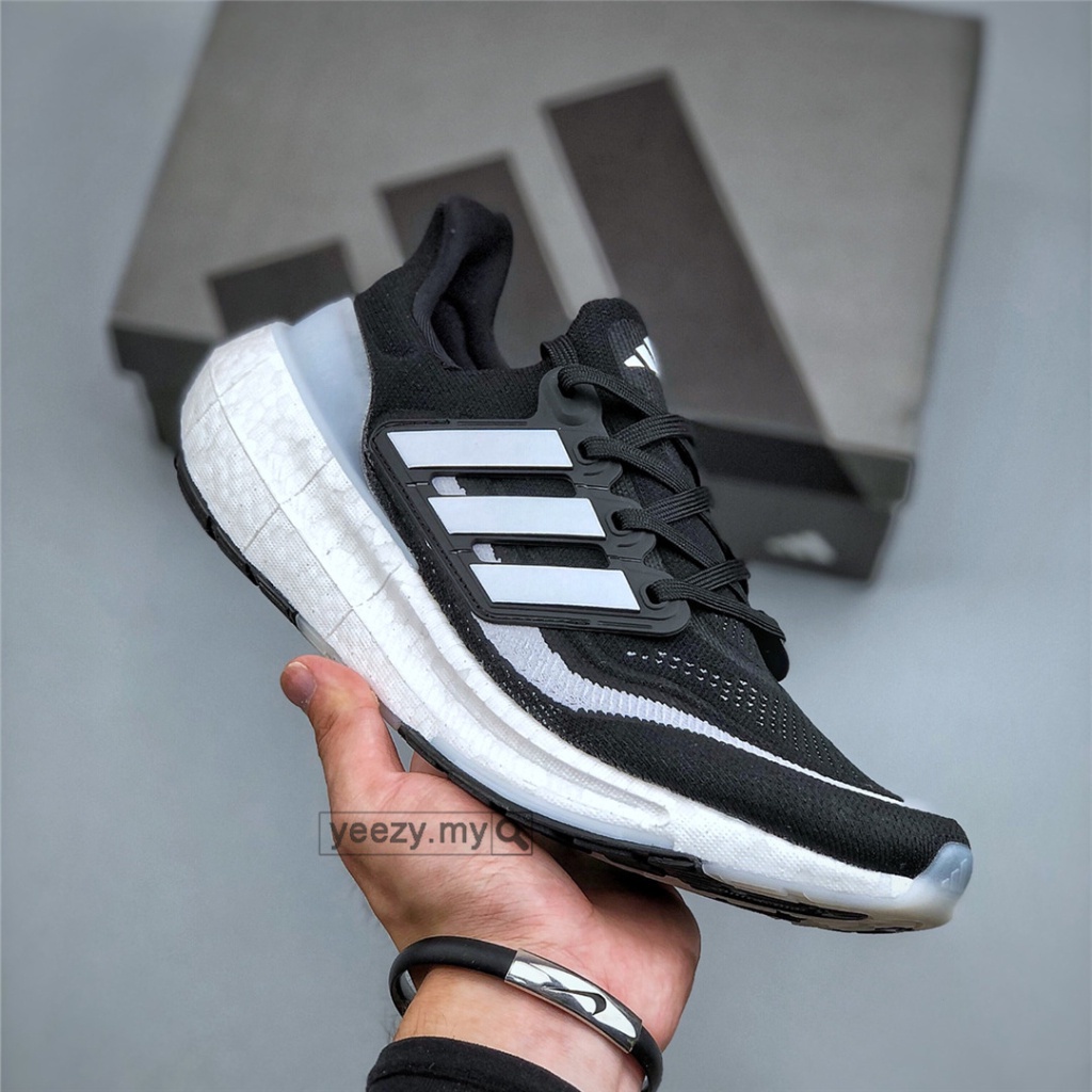 ♞Adidas Ready stock premium Ad Ultra Boost Light 23 HQ6340 black white real boost running shoes plu