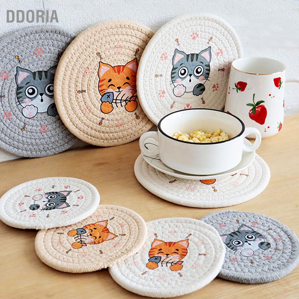 DDORIA 18 ซม.โต๊ะในครัวเรือนฉนวนหม้อรอบแผ่นฉนวนความร้อนฉนวนแผ่น