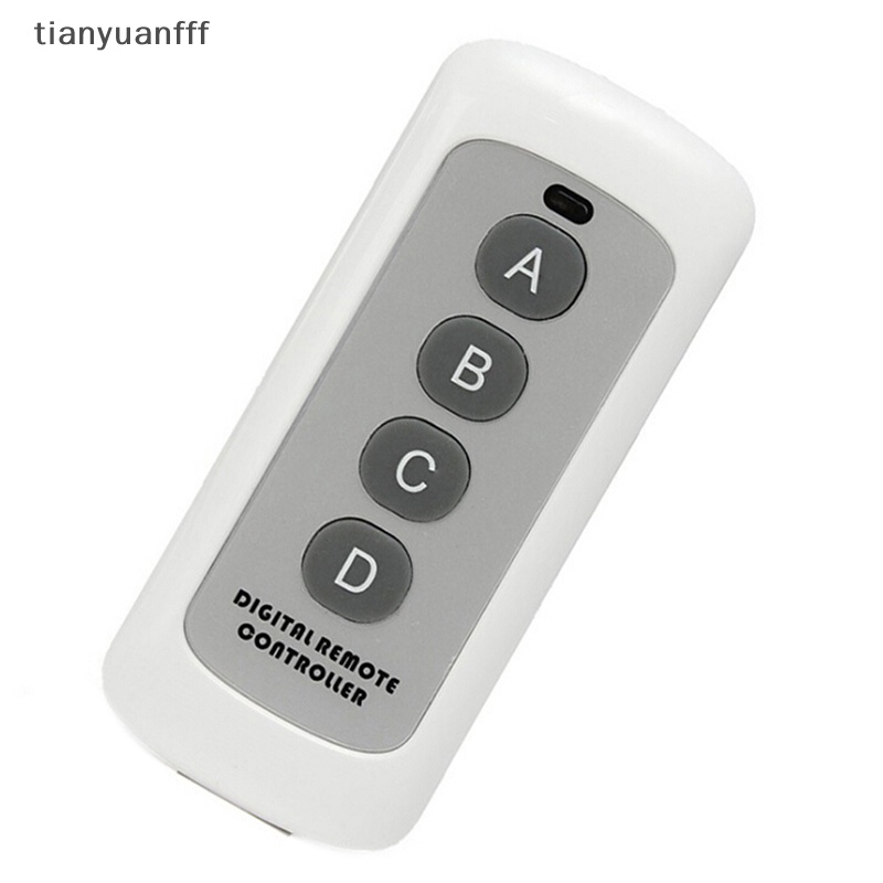 Tianyuanfff สวิตช์รีโมตคอนโทรลไร้สาย 4 ปุ่ม 433MHz EV1527 1 ชิ้น