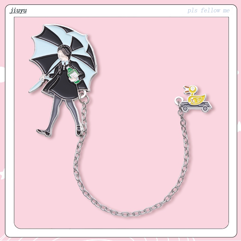 เข็มกลัดโซ่ รูปเป็ดน่ารัก เครื่องประดับ สําหรับเด็กผู้หญิง