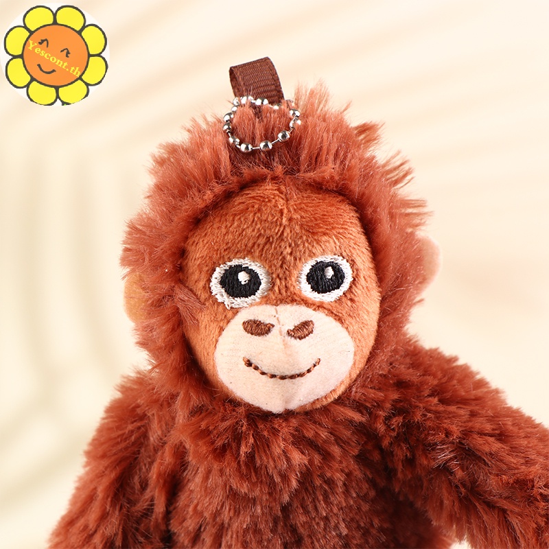 YESCONT ตุ๊กตาน่ารักลิงของเล่น Orangutan พวงกุญแจผู้หญิงกระเป๋าจี้รถ Trinket ตกแต่ง TH - รูปที่ 2