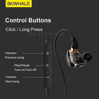 Bkwhale BX-02 กีฬาวิ่งหูฟัง HiFi หูฟังแบบมีสายบลูทูธ 5.0 หูฟังพร้อมไมโครโฟนชุดฟังเบสหนักแน่น