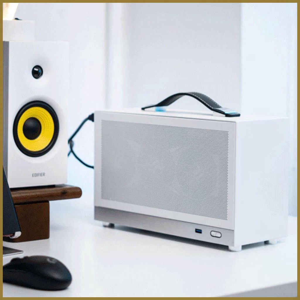 เคสเปล่า แบบหนา ขนาดเล็ก แบบพกพา สําหรับคอมพิวเตอร์ตั้งโต๊ะ Micro ITX PC