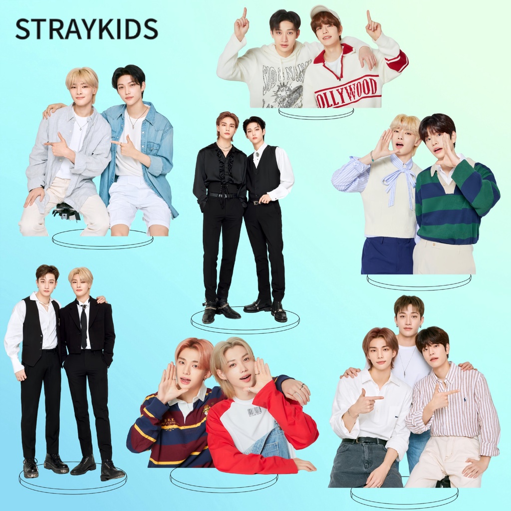 ป้ายอะคริลิค ตั้งโต๊ะ ลายศิลปินเกาหลี Straykids สําหรับตกแต่งบ้าน