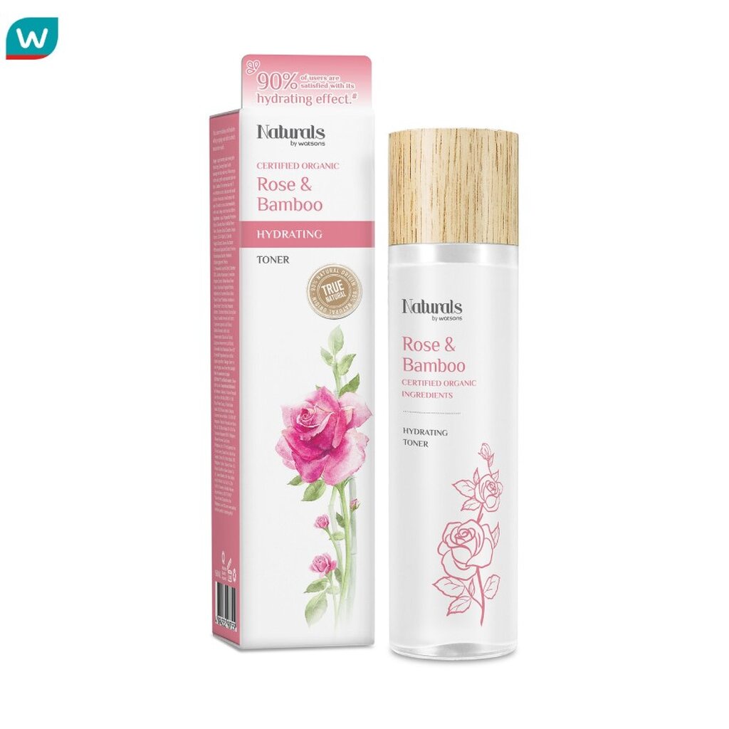 Naturals by Watsons เนเชอรัล บาย วัตสัน ทรู เนเชอรัล โรส แบมบู ไฮเดรทติ้ง โทนเนอร์ 150มล.