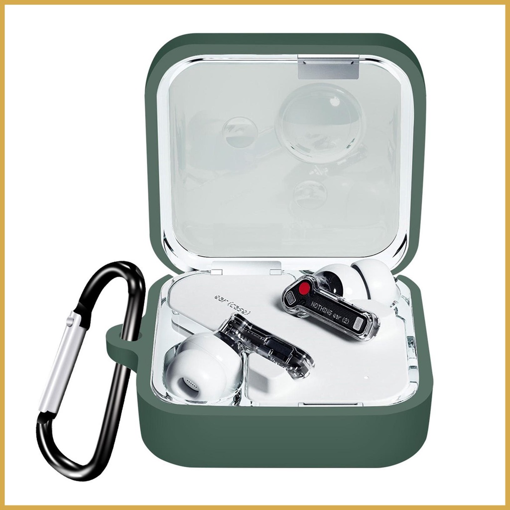 ฝาครอบซิลิโคนสําหรับ Nothing Ear2 หูฟังซิลิโคนสีทึบฝาครอบป้องกันสําหรับ Nothing Ear 2 qiazhilph