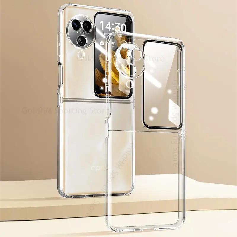 เคสโทรศัพท์มือถือ ซิลิโคนนิ่ม แบบใส ป้องกันเลนส์กล้อง สําหรับ OPPO Find N3 Flip 5G Find N2 Flip 5G