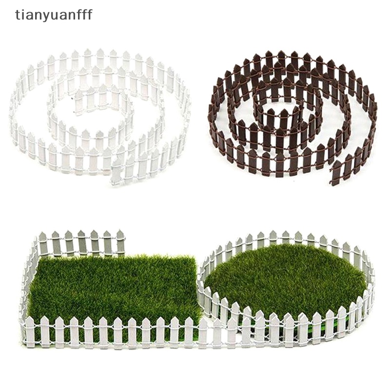 Tianyuanfff รั้วไม้จิ๋ว 100x5 ซม. สําหรับตกแต่งบ้านตุ๊กตา DIY