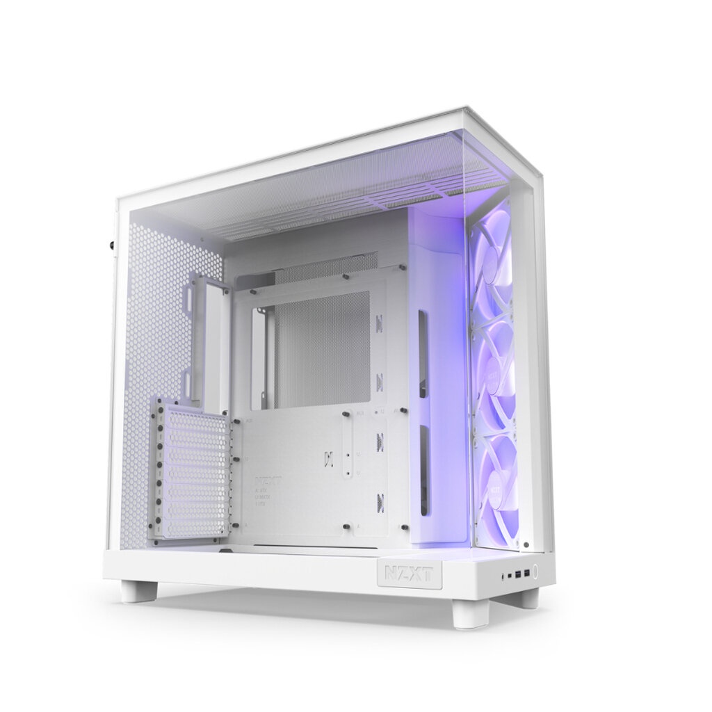 NZXT H6 Flow RGB White Compact Dual-Chamber Mid-Tower Airflow Case