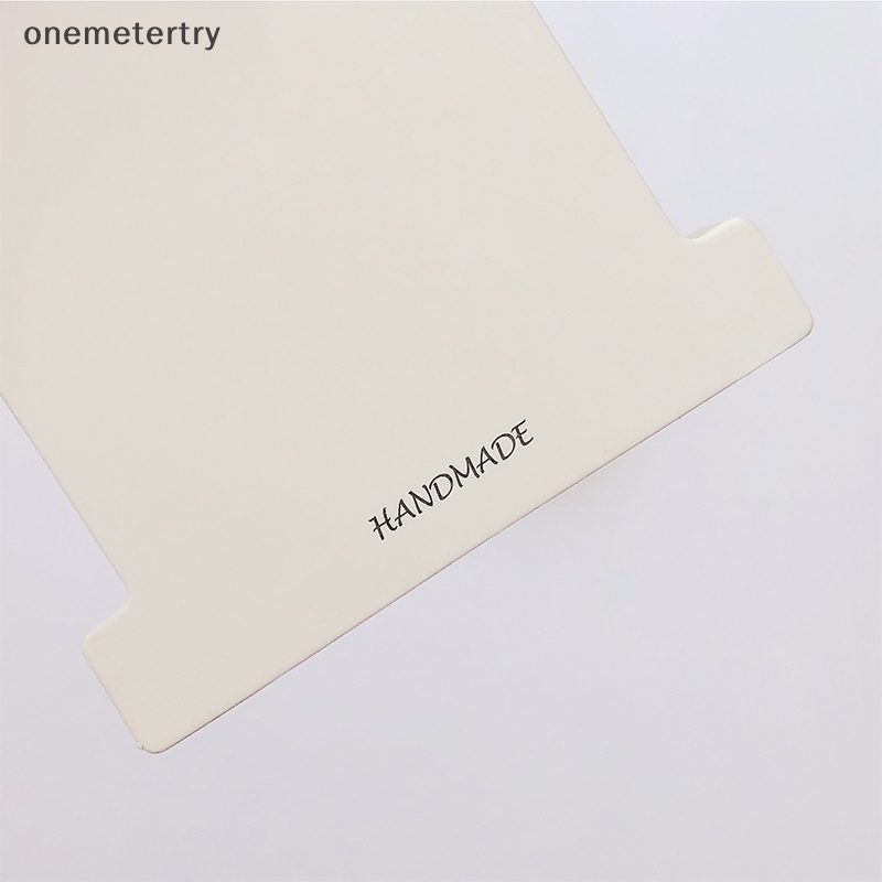 Onem ป้ายแท็กกระดาษแข็ง ลายดอกไม้ สีชมพู แฮนด์เมด DIY สําหรับแขวนกิ๊บติดผม เครื่องประดับ กิ๊บติดผม 50 ชิ้น