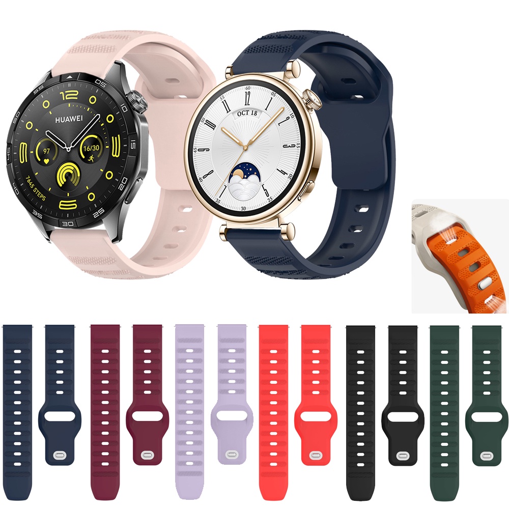 สายนาฬิกาข้อมือซิลิโคน แบบเปลี่ยน สําหรับ Huawei Watch GT6 6 pro GT 2 3 42 มม. GT2e GT2 Pro GT3 Pro 43 มม. 46 มม. GT3 SE GT3 Pro GT4 5 46 มม 43 มม 42 มม GT5 Pro Buds Ultimate 3 4