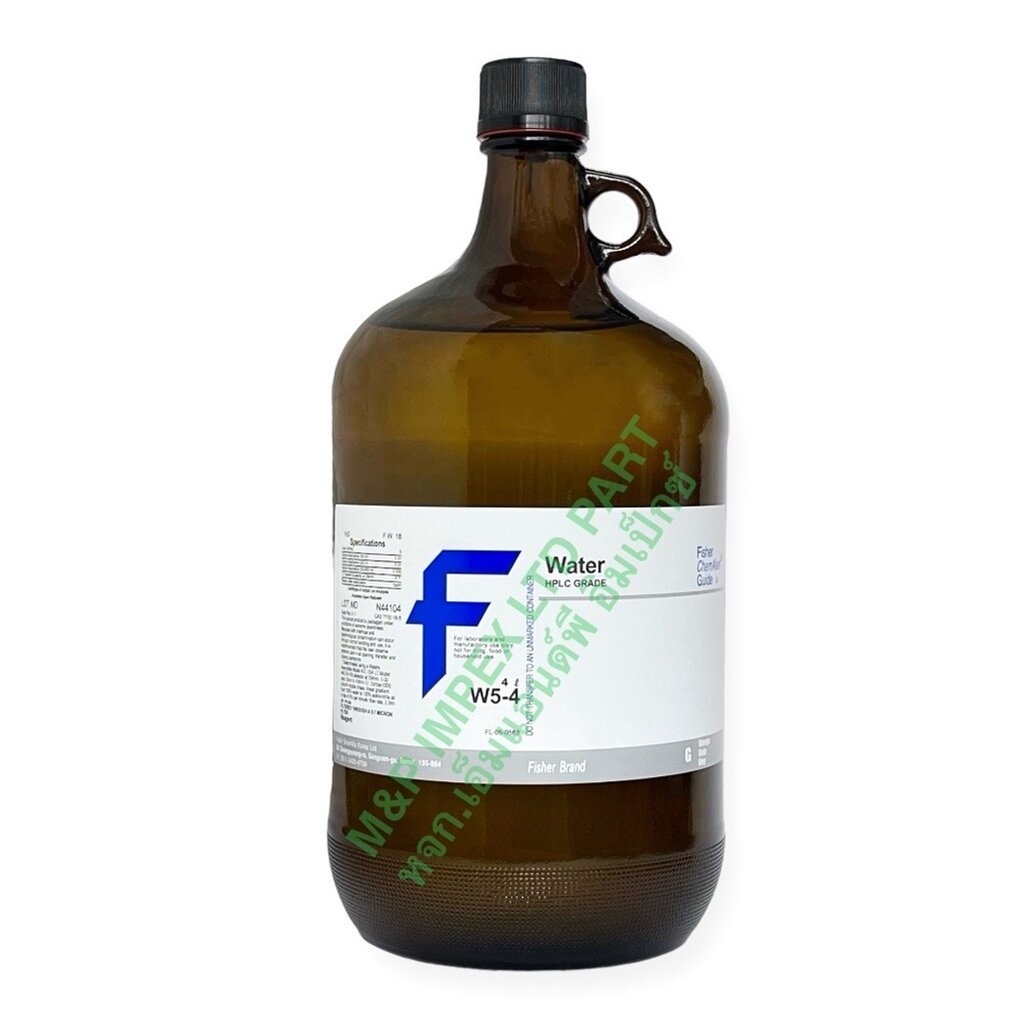 Fisher Chemical™ WATER (HPLC) "น้ำเกรด HPLC", 4 ลิตร