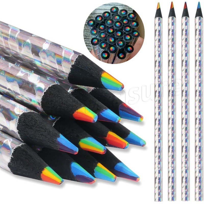 [ Featured ] ปากกาเลเซอร์ Ledger 5 ชิ้น / ปากกากราฟฟิตี สีสันสดใส / ดินสอสีรุ้ง 7 สี สร้างสรรค์ / เครื่องมือวาดภาพ เรียบง่าย / เครื่องเขียนนักเรียน / อุปกรณ์สํานักงาน โรงเรียน