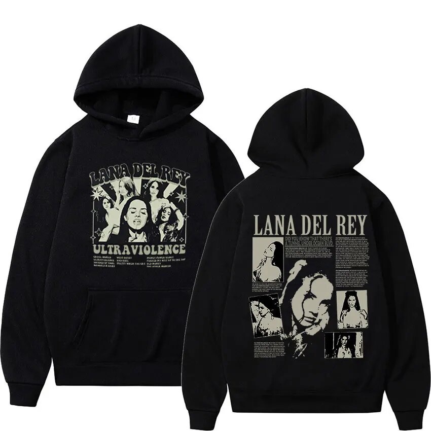 นักร้อง Lana Del Rey แฟชั่น Hoodie Ultraviolence เพลงอัลบั้มเสื้อกันหนาวผู้ชายผู้หญิง Hip Hop Aesthe