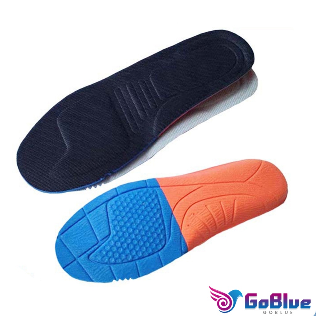 GoBlue แผ่นรองเท้าเพื่อสุขภาพ แผ่นเสริมรองเท้าดูดซับแรงกระแทก ระบายอากาศได้ดี  insoles