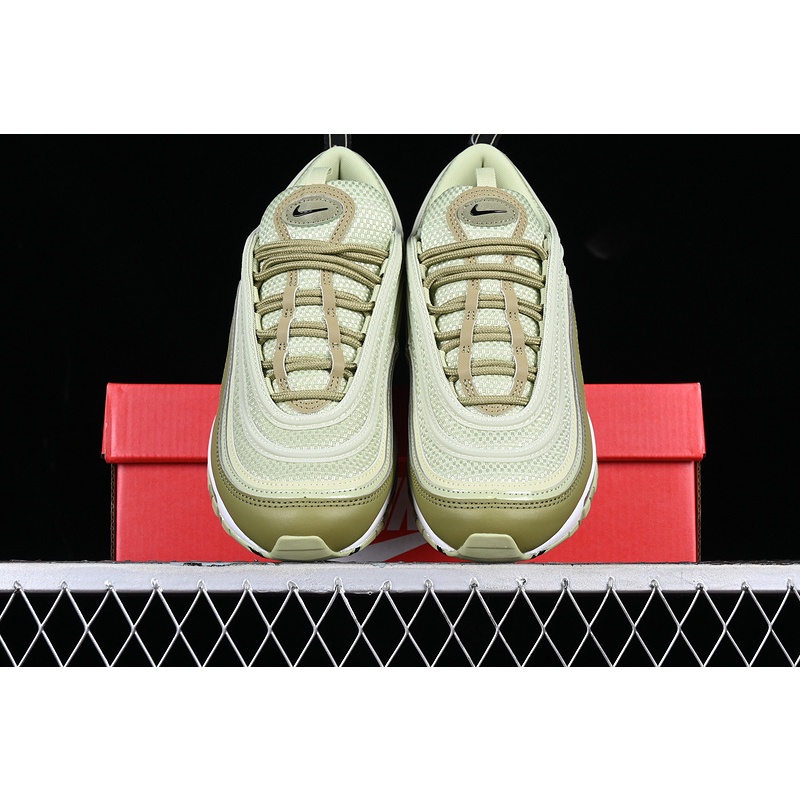 Nike Air Max 97 Olive Aurablackdust ของแท้ 100% รองเท้าผ้าใบลำลองรองเท้าสำหรับผู้หญิงและผู้ชาย แนวโ