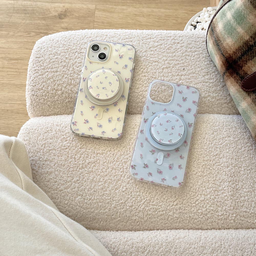 เคสโทรศัพท์มือถือแบบแข็ง แม่เหล็ก ลายดอกไม้ สําหรับ iPhone 12 12Pro 12ProMax 13 13Pro 13ProMax 14 14Pro 14ProMax 15 15Pro 15ProMax