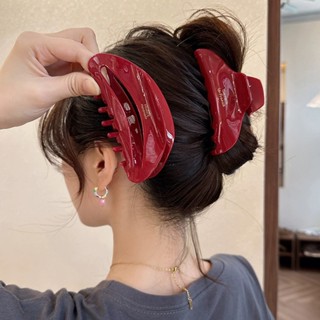 Jojo COCO กิ๊บติดผมอะซิเตท กลวง สีแดง สไตล์เกาหลี ขนาดใหญ่ ส…