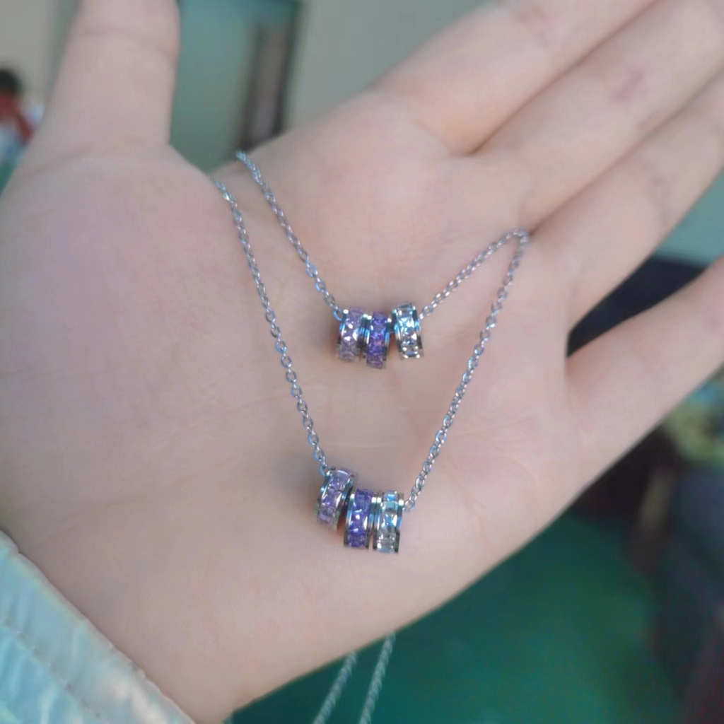 พร้อมส่ง สร้อยข้อมือ สเตนเลส สามในหนึ่งเดียว กระดิ่งลม โชคดี ขนส่ง ฮ่องกง ฮ่องกง ไท้ บาป น้ําแข็ง คริสตัล ความมั่งคั่ง ดึงดูดความมั่งคั่ง